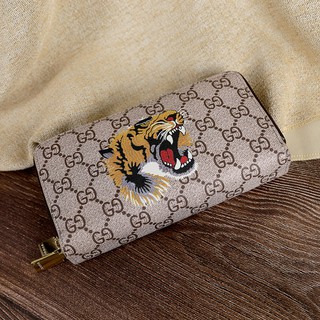 Ví da cầm tay 2 khoá hổ VD123 ví da hình hổ cao cấp