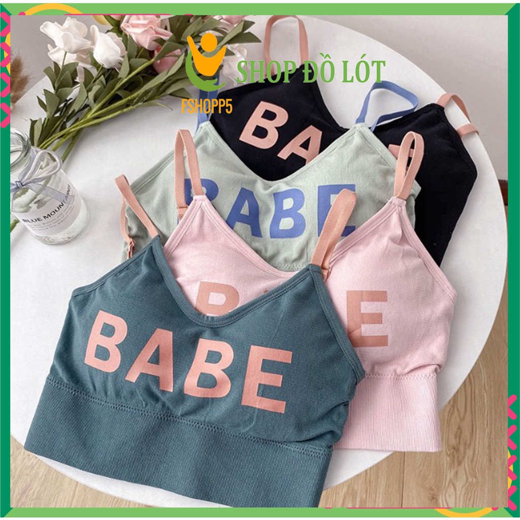 Áo bra nữ 2 dây Sexy kiểu Croptop có đệm mút mỏng tập thể thao BRA05
