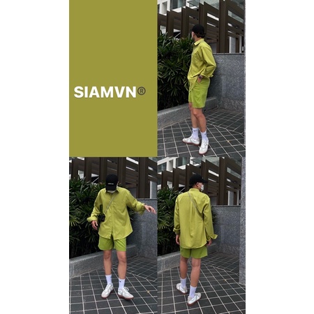 SIAM ÁO SOMI XANH BƠ FORM RỘNG XÊU XINH
