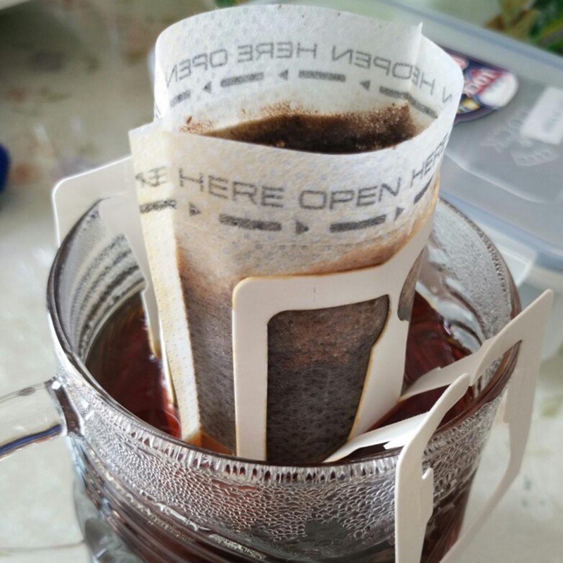 Túi giấy lọc trà và cà phê nhỏ giọt có móc treo mang đi du lịch tiện lợi dễ sử dụng