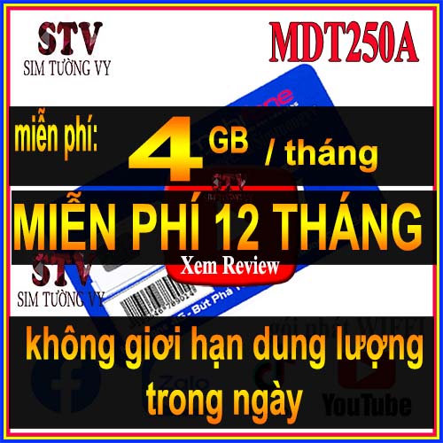 Sim 4G Mobifone trọn gói 1 năm không nạp tiền MDT250A ,12fd50 ,12mdt50, 6max90 .data giá rẻ chưa tới 40k/ tháng