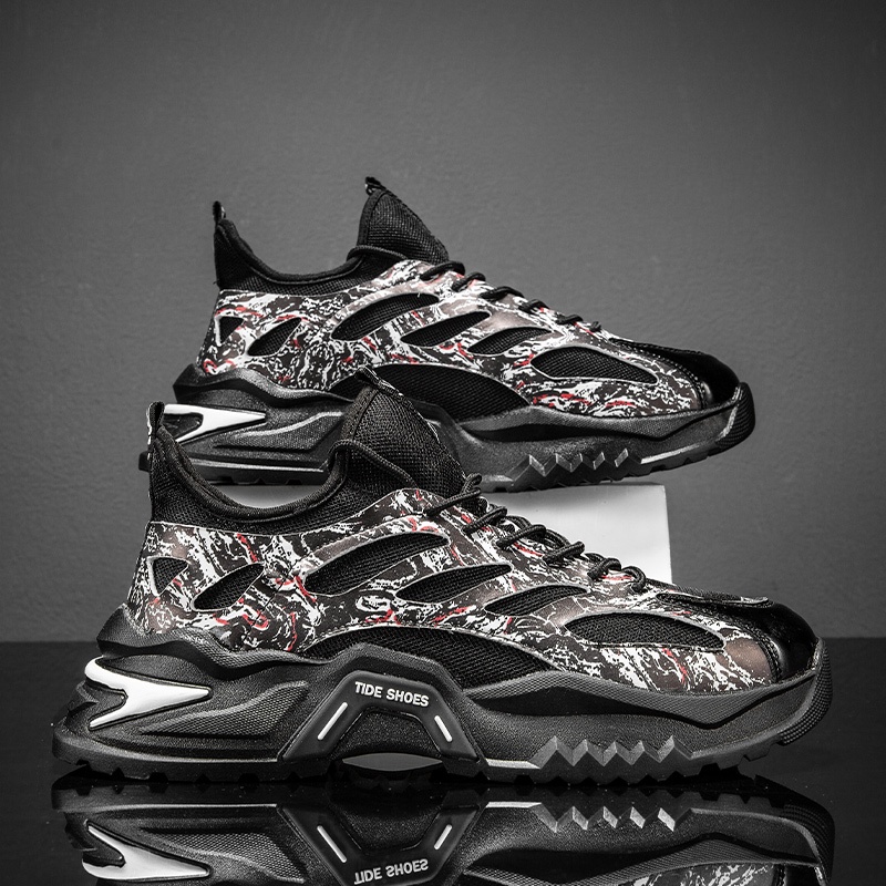 Giày Sneaker Nam Mùa Hè 2022 Mới Đế Dày Hấp Thụ Sốc Có Lưới