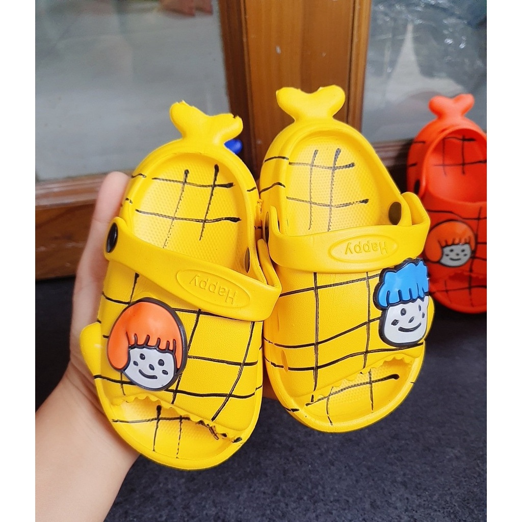Dép cho bé sục Happy cho bé trai bé gái siêu nhẹ chống trơn trượt chính hãng