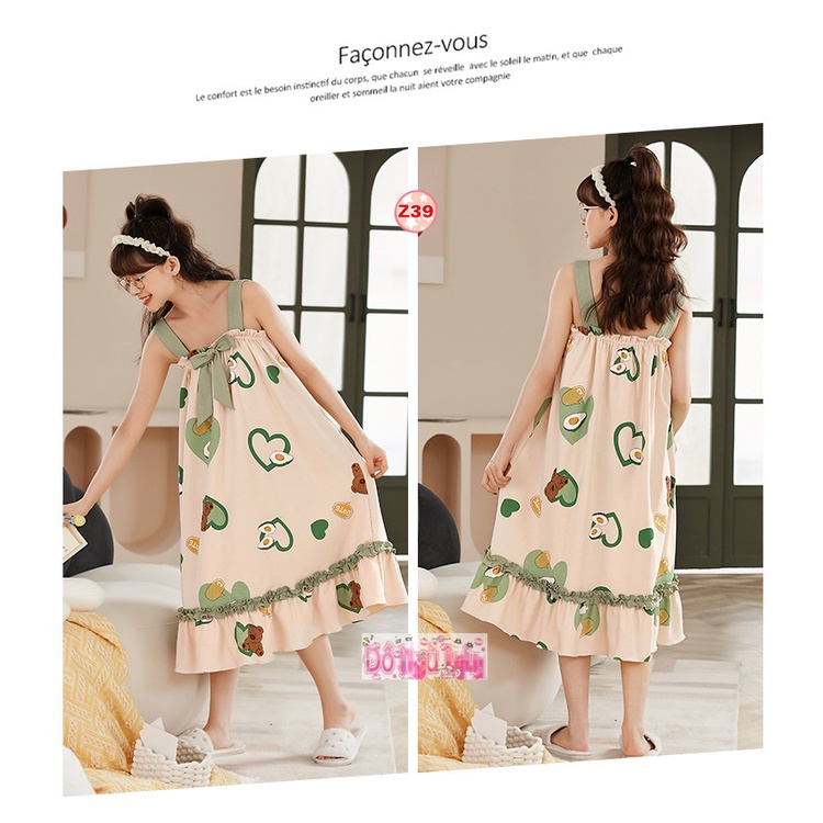 Váy Ngủ 2 dây bản to Z39