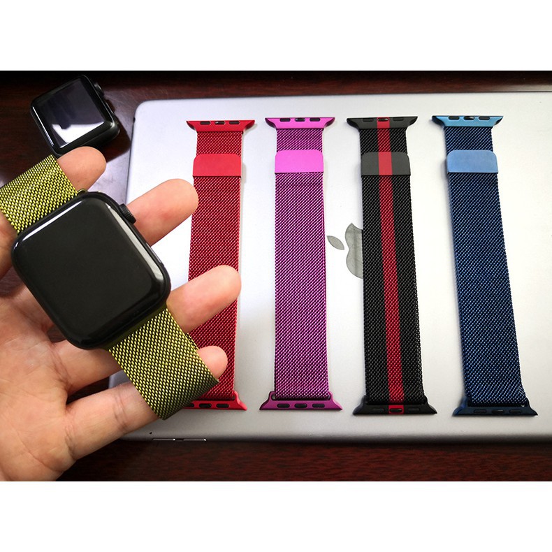 dây đeo đồng hồ thông minh apple watch thép không gỉ Mialnese