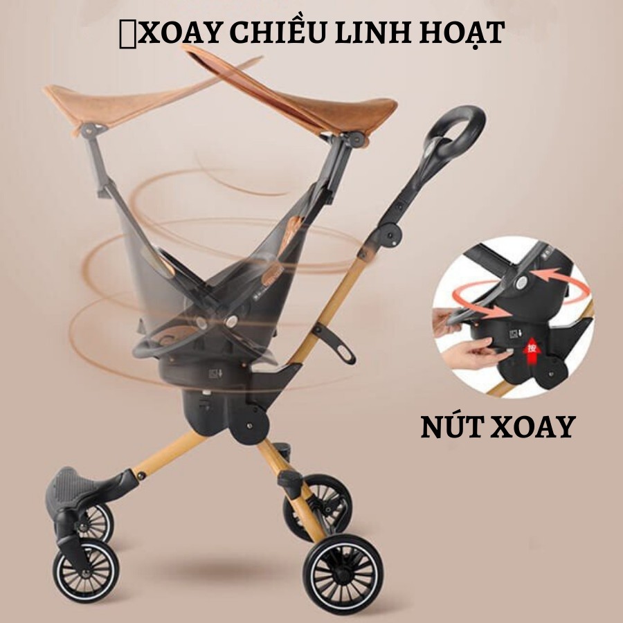 [Mã 267FMCGSALE giảm 8% đơn 500K] Xe đẩy dạo chơi gấp gọn cao cấp Baobaohao V5