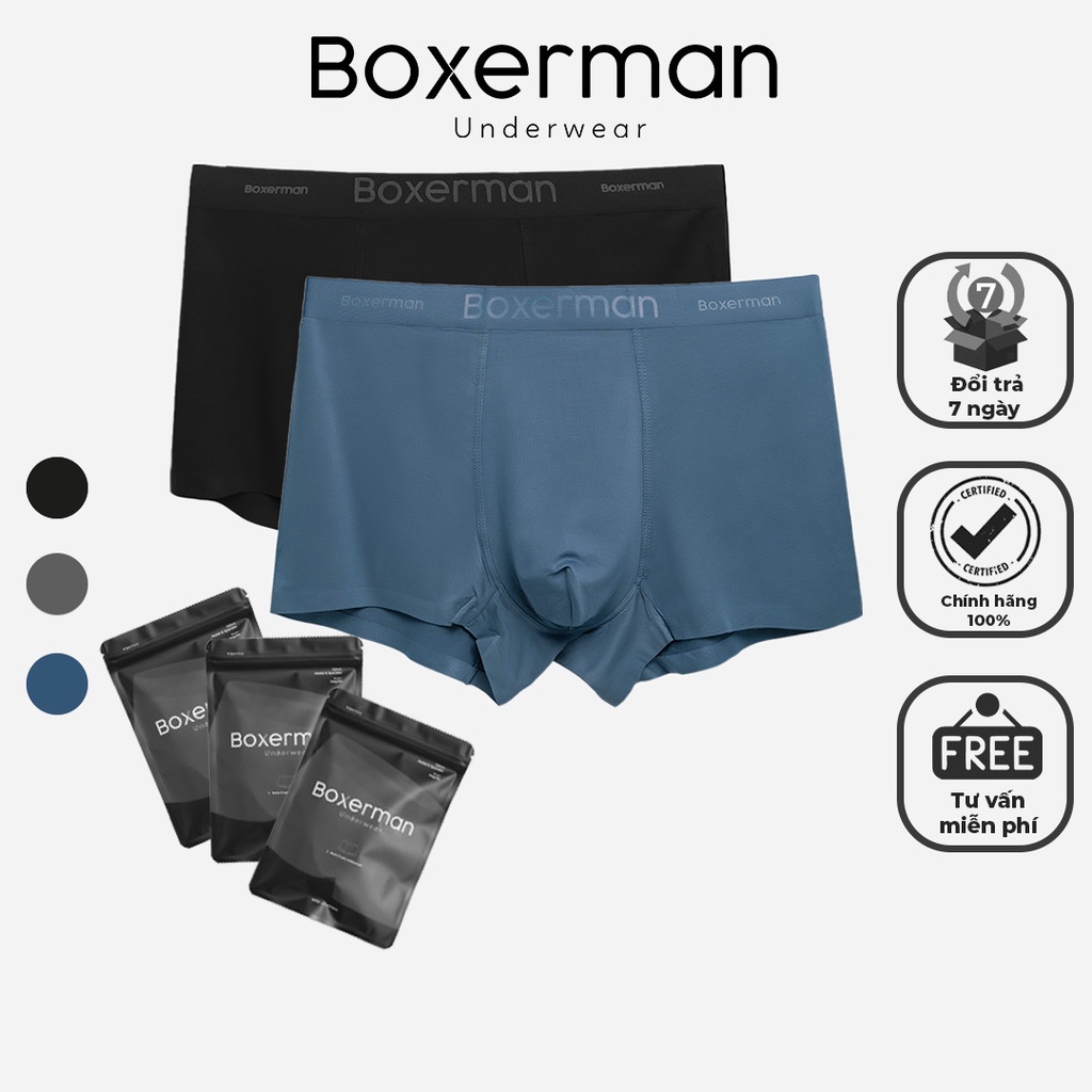 Combo 2 quần lót nam NATURAL BREATH trunk modal vải sợi gỗ sồi kháng khuẩn BOXERMAN