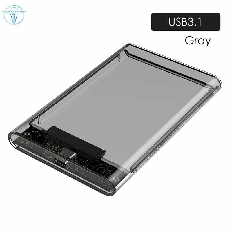 Hộp đựng ổ cứng HDD SSD trong suốt DG 2.5&quot; SATA 2.0/3.0/3.1 USB 3.0 chất lượng cao