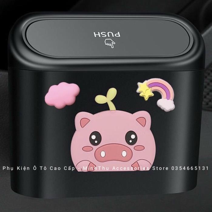 Thùng Rác Ô Tô Đính Đá Thiên Nga Vương Miện Để Trên Xe Hơi