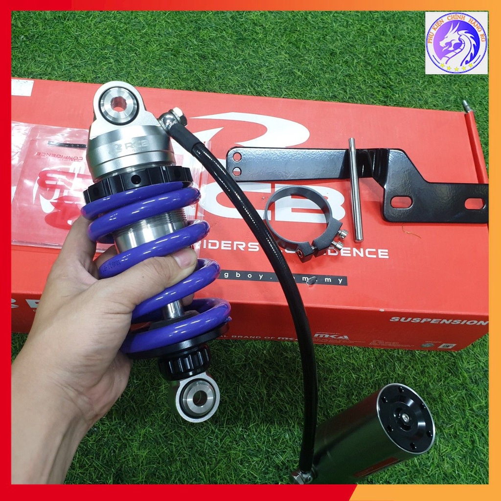 Phuộc Bình Dầu RCB Cho Xe Exciter 135 Phuộc RCB DB-2 LINE LC135 203mm Màu Xanh Tím Cực Lạ - Hàng Chính Hãng