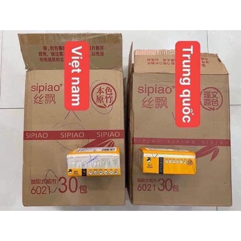 Khăn giấy gấu trúc chuẩn loại 1 nội địa trung, thùng giấy ăn gấu trúc 30 gói