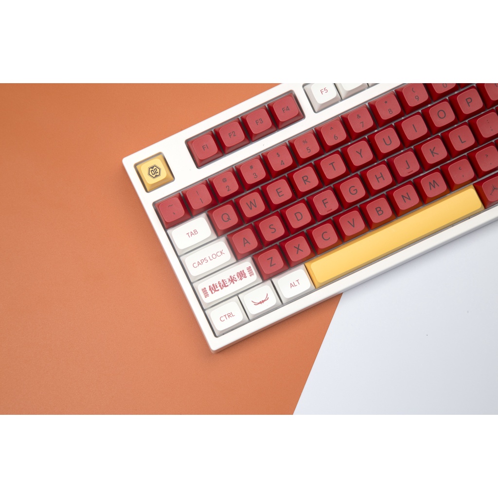 EVA 2 keycap, 138 keycaps PBT keycaps XDA Cấu hình XDA Bấm đúp Bàn phím EVA tiếng Nhật cho bàn phím cơ chơi game, bàn phím cơ