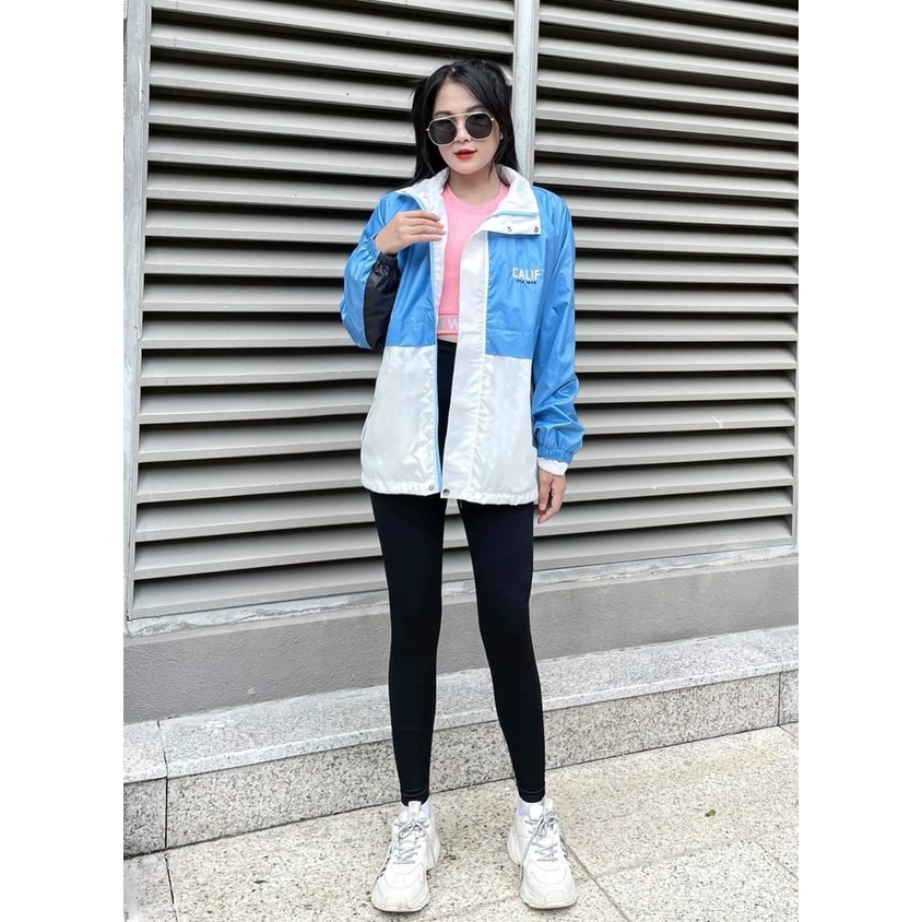 ÁO KHOÁC ÁO GIÓ WHO.AU VNXK XANH TÍM PHỐI TRẮNG - HÀNG CHUẨN VNXK