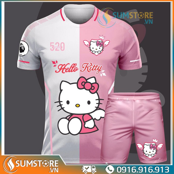 Đồ thể thao dễ thương kute Kitty Hồng 06 - Áo Đá Banh Cực Độc 2020