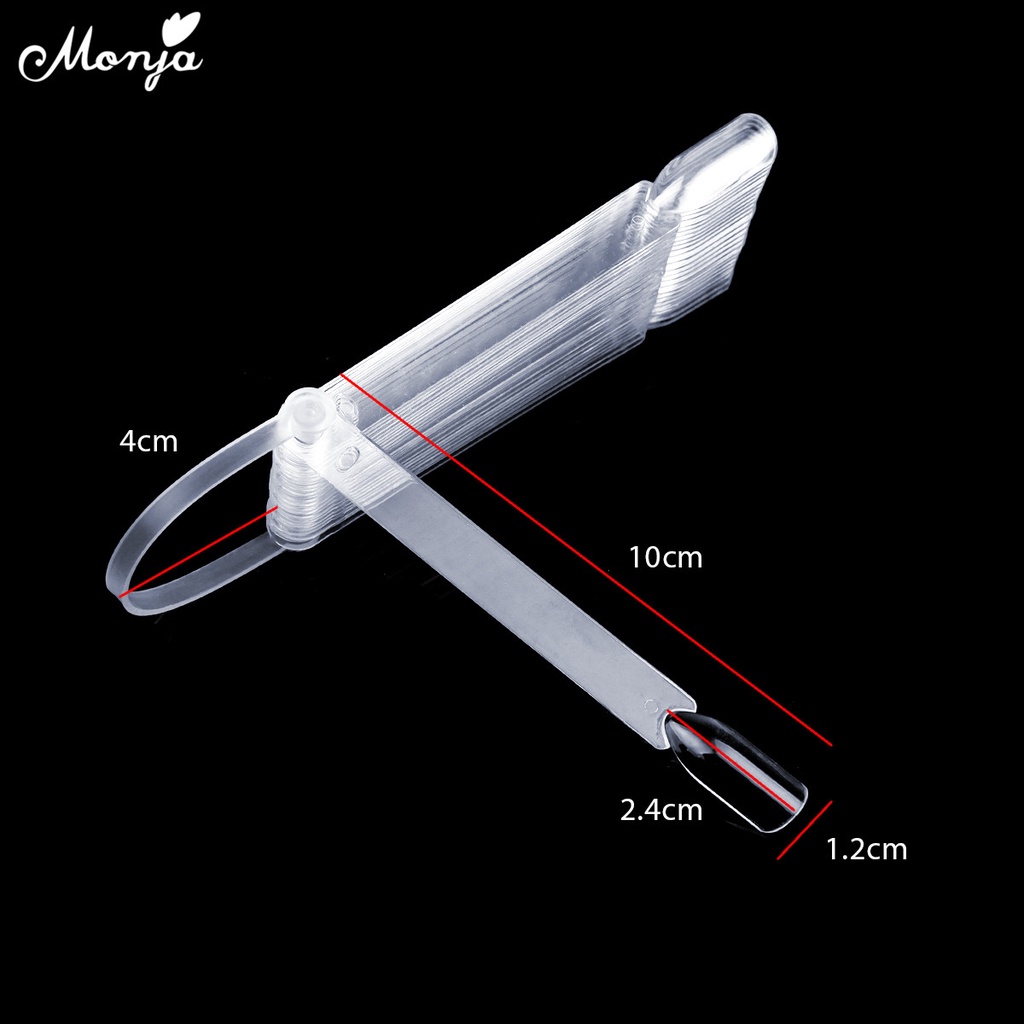 Set 24 móng tay giả MONJA trưng bày sơn móng tay màu sắc bắt mắt tháo rời được tiện lợi