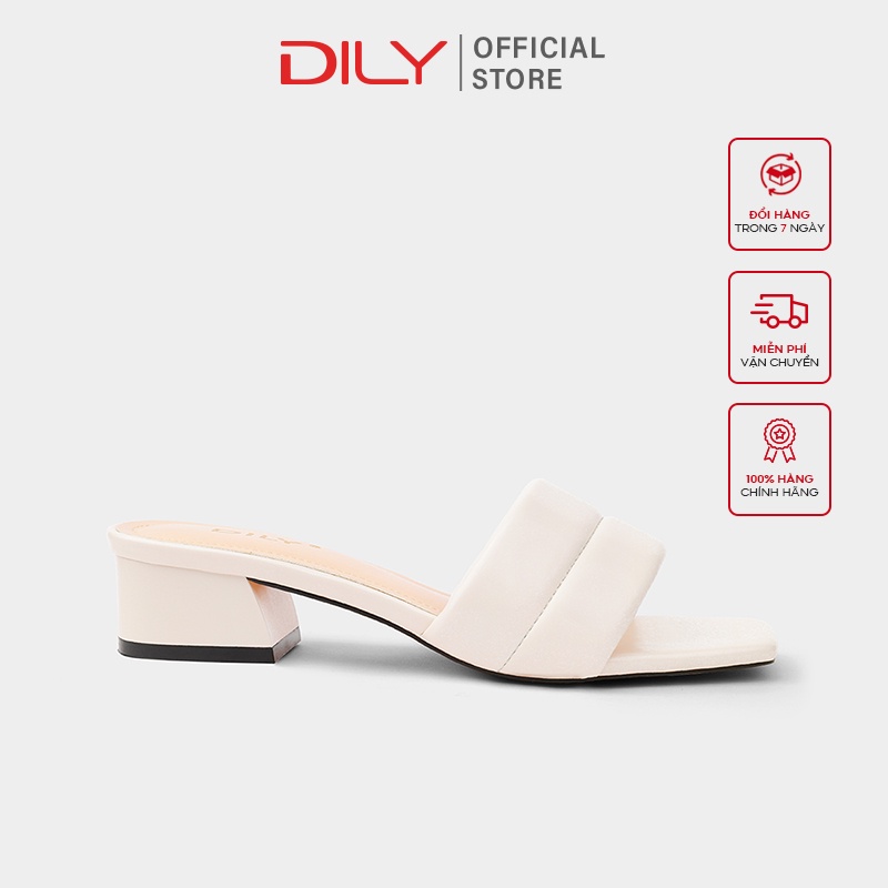 Dép guốc nữ mũi vuông êm chân tôn dáng DILY cao 3cm_ AA0305