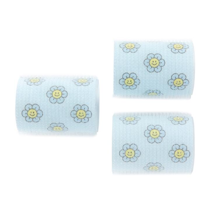 Set 3 Lô Uốn Tóc ARTBOX Hàn Quốc Màu Xanh Dương Họa Tiết Hoa Cúc Dễ Thương Cỡ Lớn