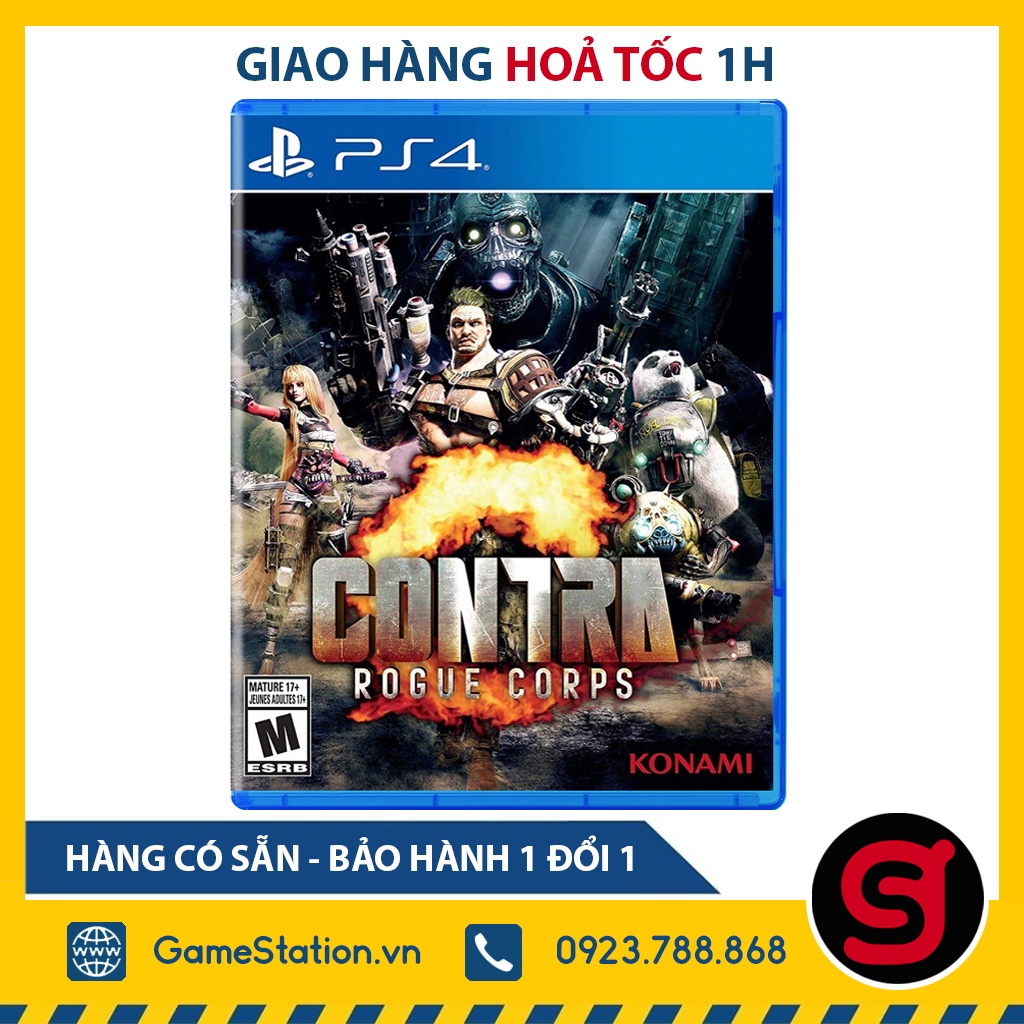 Đĩa Game PS4: Contra: Rogue Corps - hệ US