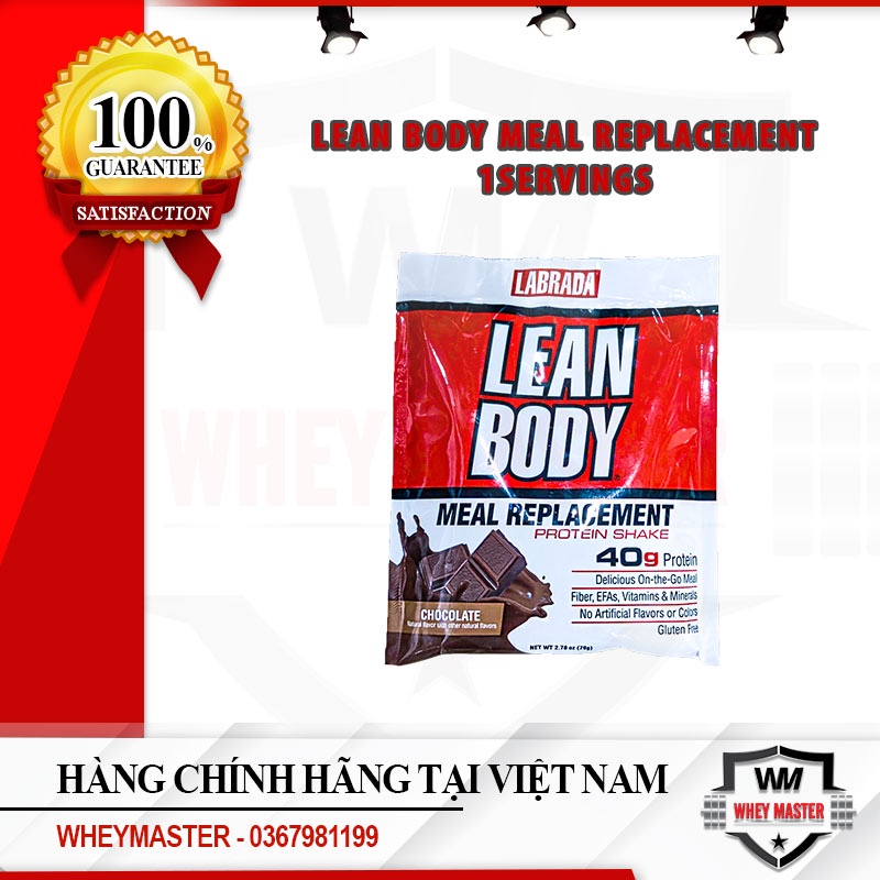 Set 05 gói Lean Body - Gói tiện lợi  bổ sung Protein, Multivitamin, chất béo, chất xơ cho người tập thể thao