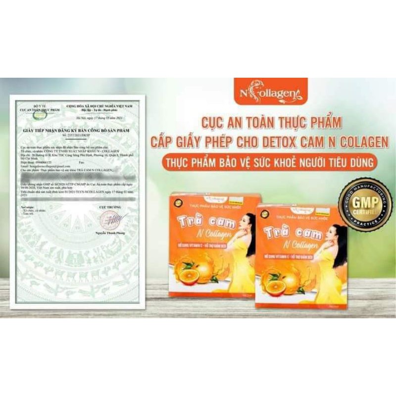 (CHÍNH HÃNG)TRÀ GIẢM CÂN NCOLLAGEN CAM