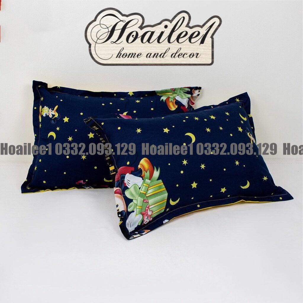 Vỏ gối nằm cotton poly mẫu mã đa dạng kích thước 45x65cm