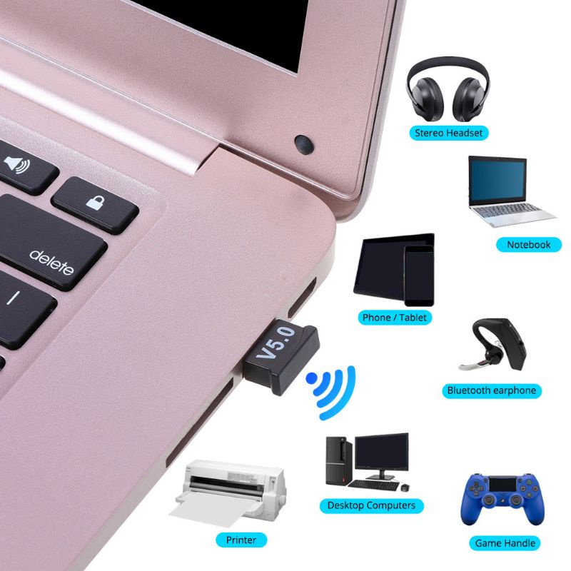 Thiết bị USB truyền tín hiệu Bluetooth 5.0 không dây cho máy tính