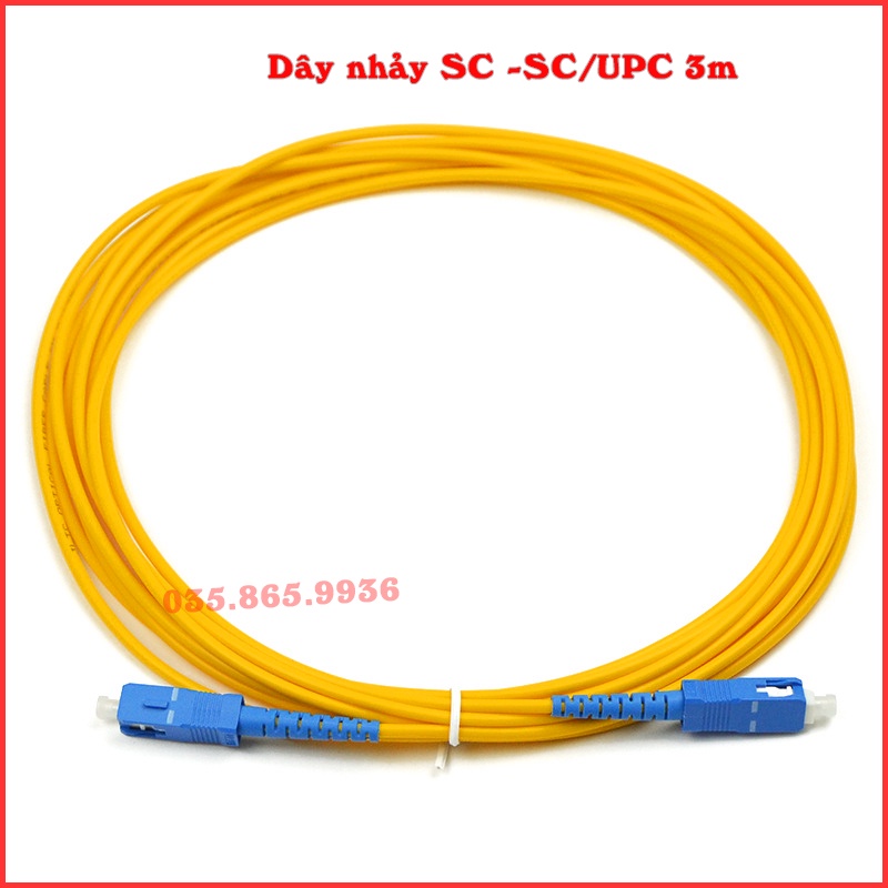 Dây nhảy quang SC - SC UPC chiều dài 3m | Chuẩn kết nối single mode