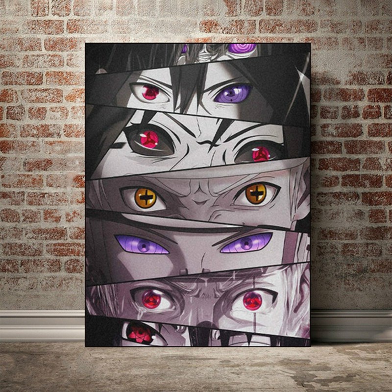 Tranh vải cuốn treo tường họa tiết hoạt hình Naruto