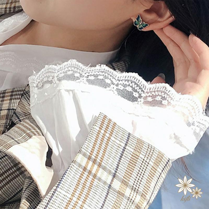 【kifli】 Khuyên tai hình bướm thời trang Hàn Quốc cho nữ