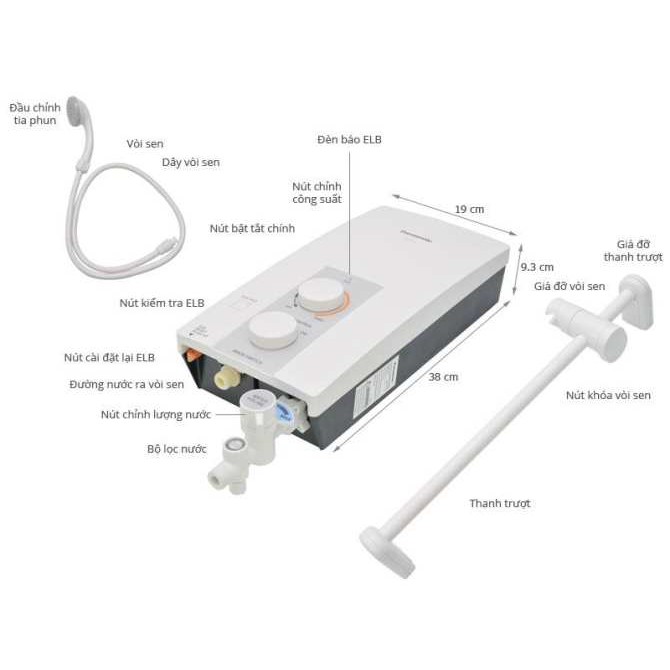 Máy nước nóng không bơm Panasonic DH-4RL1VW