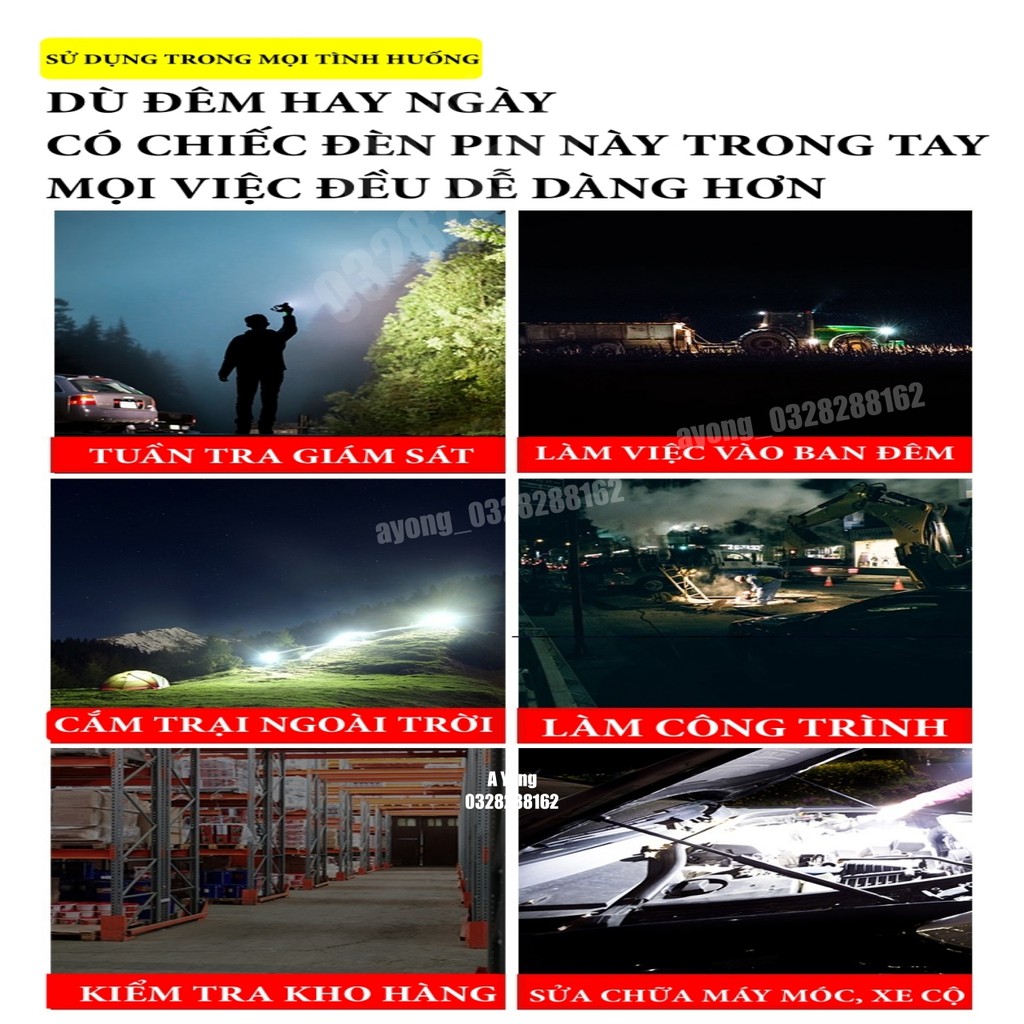 [  Xả Kho ] Đèn pin siêu sáng W591 - chiếu sáng xa lên đến trên 1000m , pin4 đến 6 tiếng , 4 chế độ sáng | BigBuy360 - bigbuy360.vn