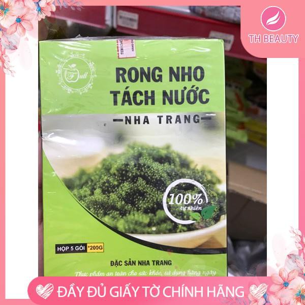 &lt;Thật 100%&gt; Rong nho tách nước đặc sản nha trang (hộp năm gói 200g)