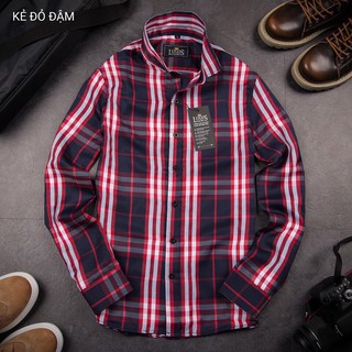 Áo sơ mi nam hàn quốc đẹp dài tay kẻ sọc cao cấp Áo sơ mi nam dài tay Kẻ LBBR0122