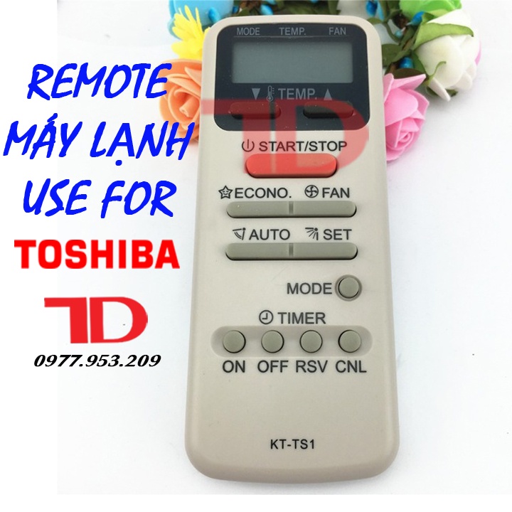 Remote máy lạnh, điều khiển dành cho máy lạnh Toshiba nút cam