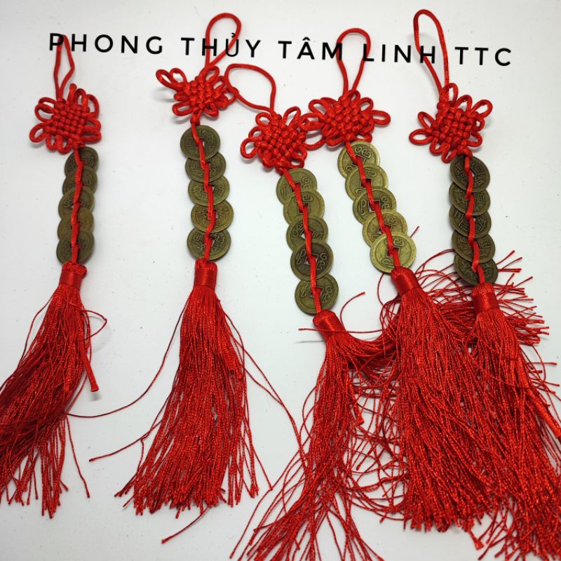 Combo 10 Dây xu ngũ đế 5 đồng xu phong thủy may mắn . day xu ngu de 5 dong xu phong thuy may man