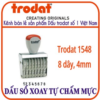 Dấu số tự xoay chấm mực, số cao 4mm ( Chính hãng Trodat)