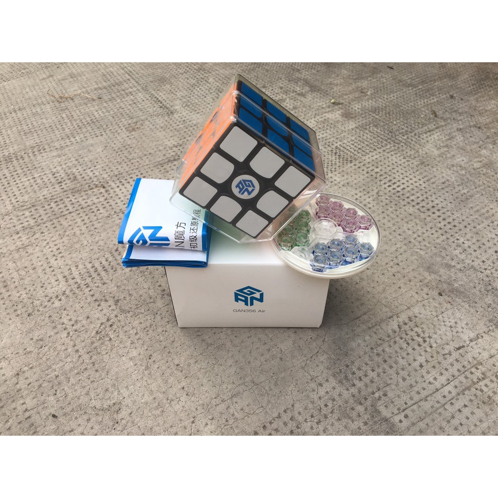 Đồ chơi Rubik GAN Air Cao Cấp - Rubik Quay Nhanh Trơn Mượt, Bẻ Góc Siêu Tốc ( Bộ Ốc + Tăng dấu bôi trơn+ đế rubik)
