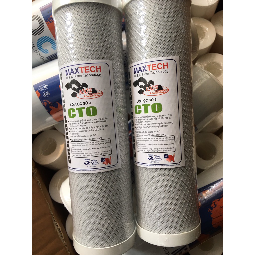 Lõi Lọc Nước Sinh Hoạt Số 3 CTO Loại 10 Inch - (Dùng Trong Bộ Lọc Nước Sinh Hoạt)