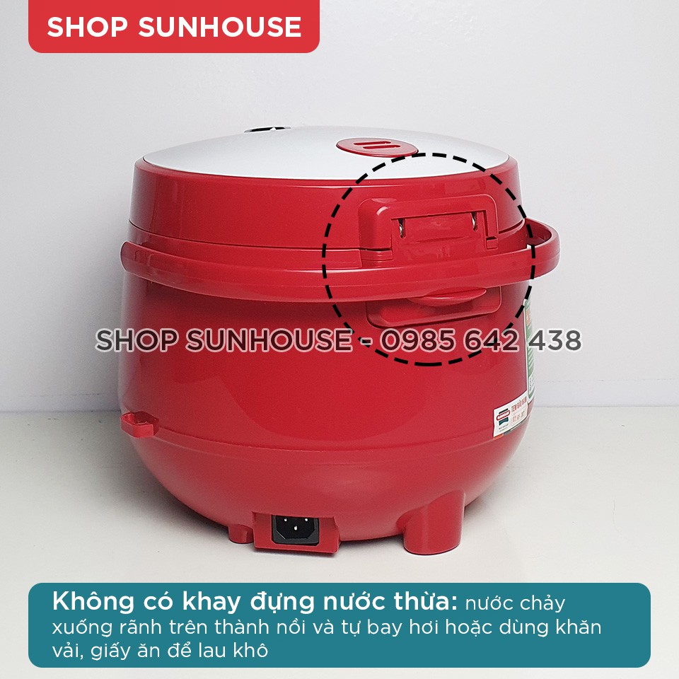 Nồi cơm điện 1.8L SUNHOUSE SHD8606R bản cao cấp của HTD8522G bảo hành 12 tháng | BigBuy360 - bigbuy360.vn