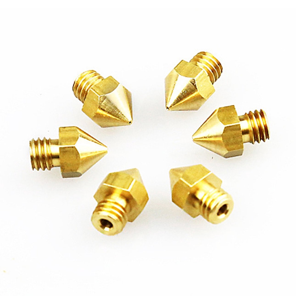 E MK8 Brass Nozzle 3D Printers Parts Extruder Threaded M6 Part Mini Print Head