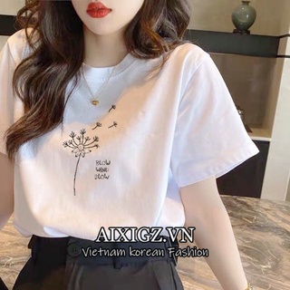 Áo thun tay ngắn dáng rộng mẫu 2022 phong cách Hàn Quốc thời trang mùa hè dành cho nữ