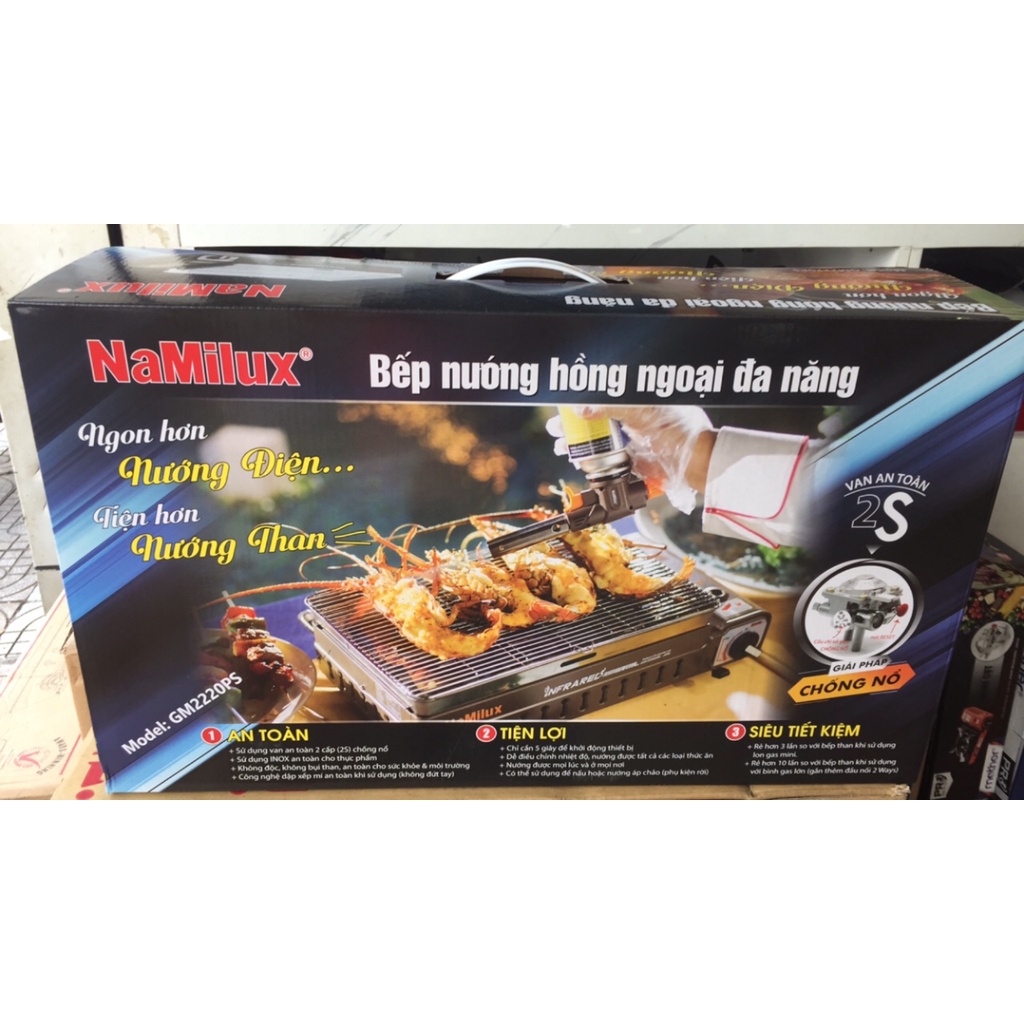 Bếp nướng hồng ngoại đa năng Namilux GM2220PS - Hàng chính hãng