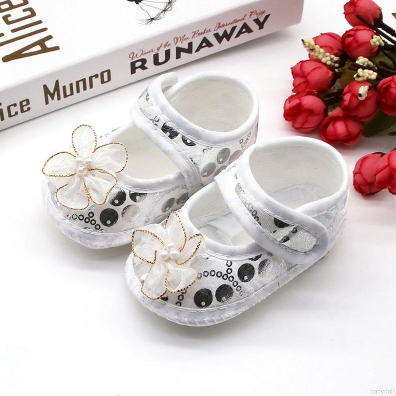 Giày vải cotton mềm mại in hoa cho bé gái sơ sinh 0-18 tháng tuổi