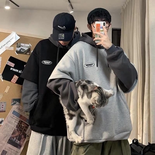 Hoodie layer phối đen xám Always, JACKLANE, Áo dài tay Unisex Jack Lane