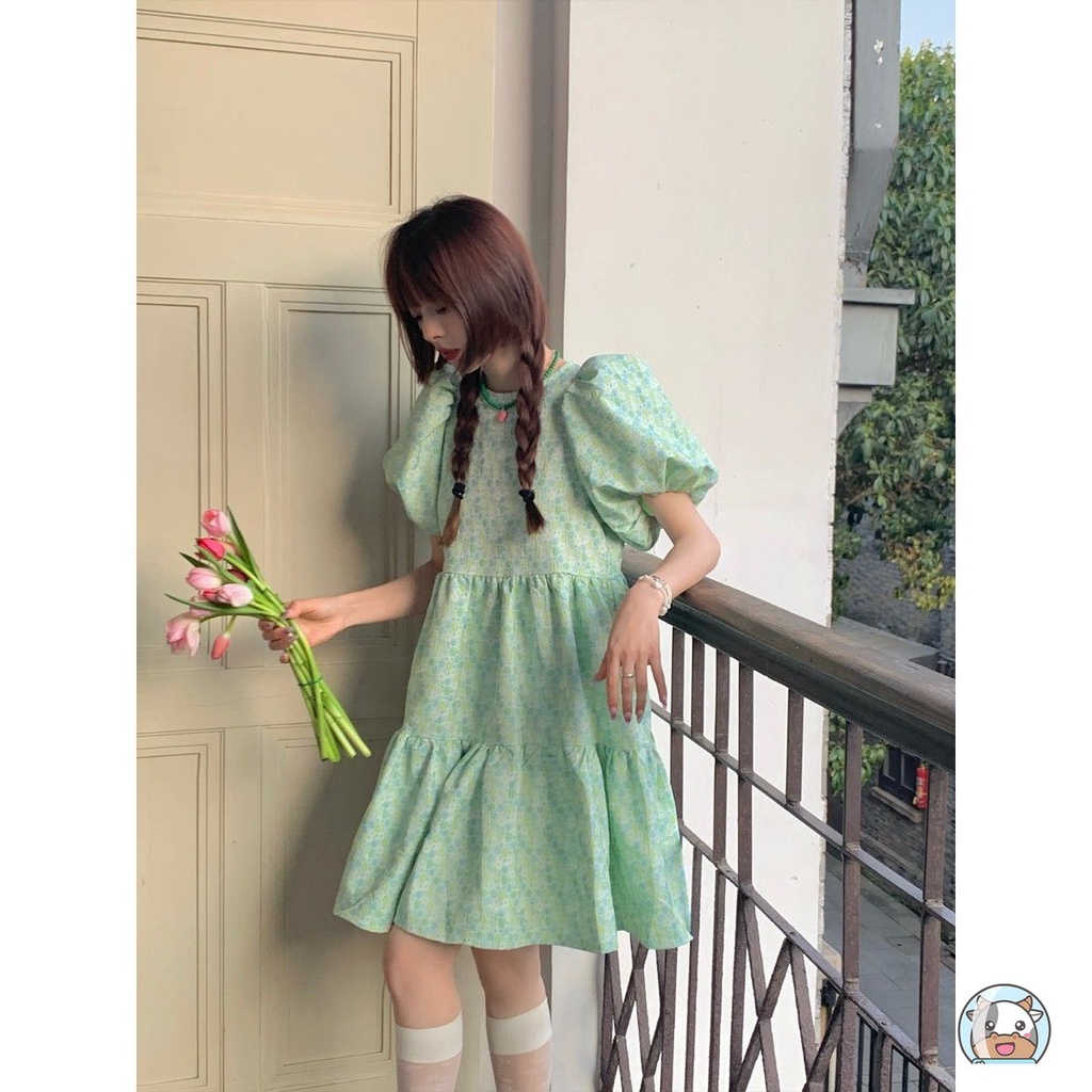 Đầm Xòe Dáng Rộng In Hoa Thời Trang Mùa Hè Dành Cho Nữ