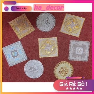 💗FREESHIP💗Tấm lót cốc trà 10cm ren hoa (1 vỉ 6 cái) ^ HÀNG CAO CẤP ^