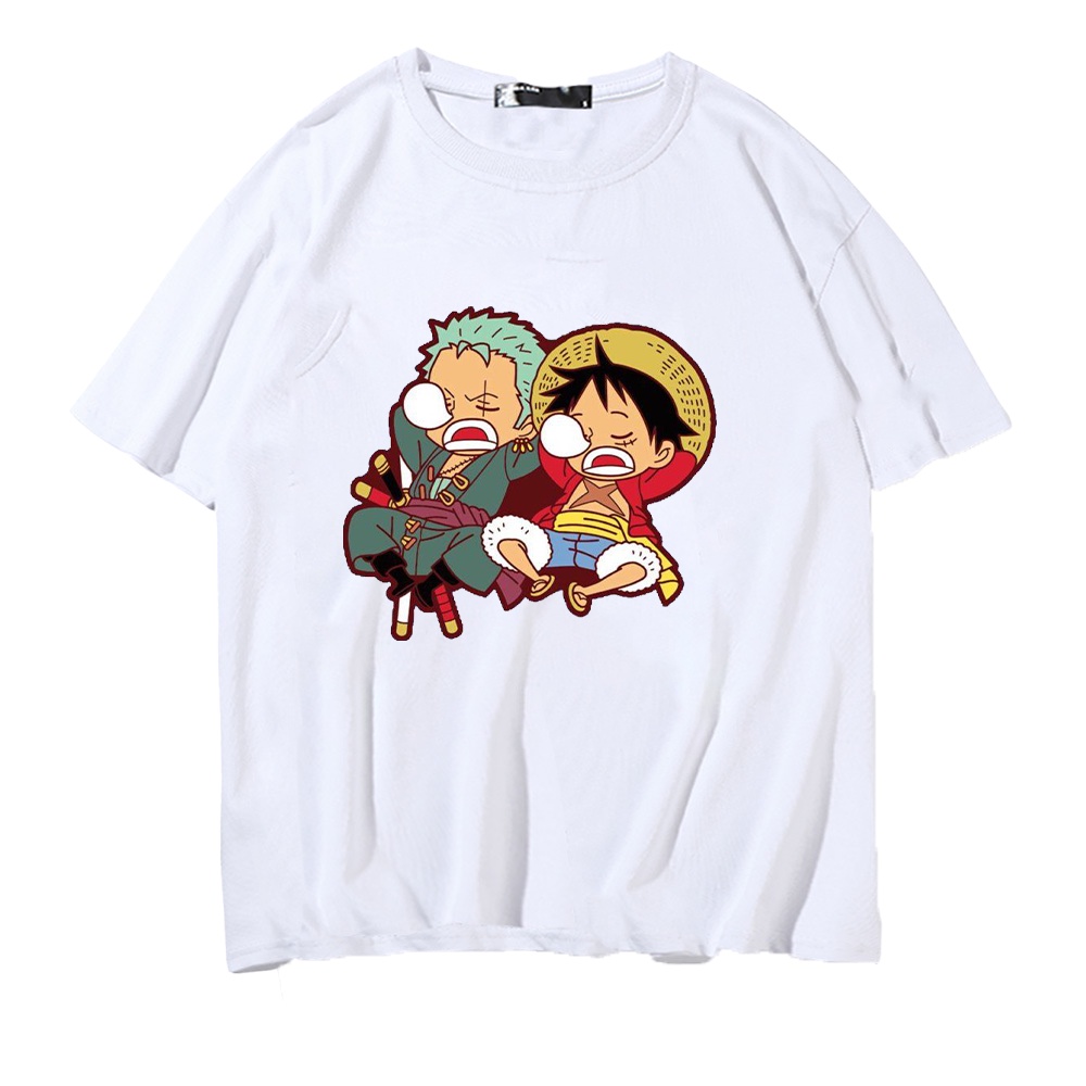 Áo Thun nam nữ from rộng tay lỡ In Hình Sanji D.Ace Luffy Zoro One Piece 2 Mặt Áo Đen Cực Ngầu, Cực Đẹp