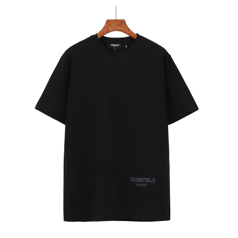 FEAR OF GOD FOG ESSENTIALS Wide Neck T-shirt With Short Sleeve Reflective Pattern 3m Unique