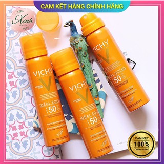 XỊT CHỐNG NẮNG VICHY 75ML - GIẢM DẦU NHỜN, KHÔ THOÁNG VÀ KHÔNG BÍ BẾT - DẠNG XỊT PHUN SƯƠNG SIÊU TIỆN LỢI