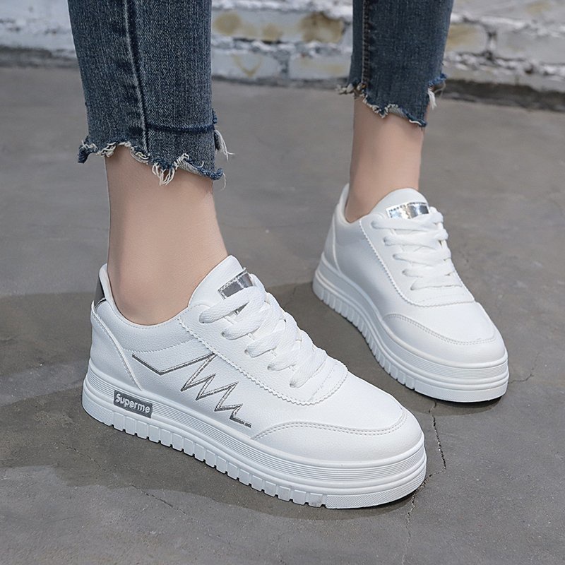 [Giá hủy diệt] Giày Thể Thao Sneaker Nữ Da PU TIA SÉT HOT TREND Giày Chuộng, Phong Cách Hàn Quốc 4cm